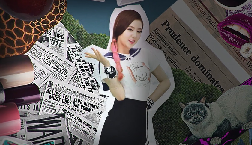 The headlines in the newspapers featured in Red Velvet's video featured a racial slur for Japanese people.