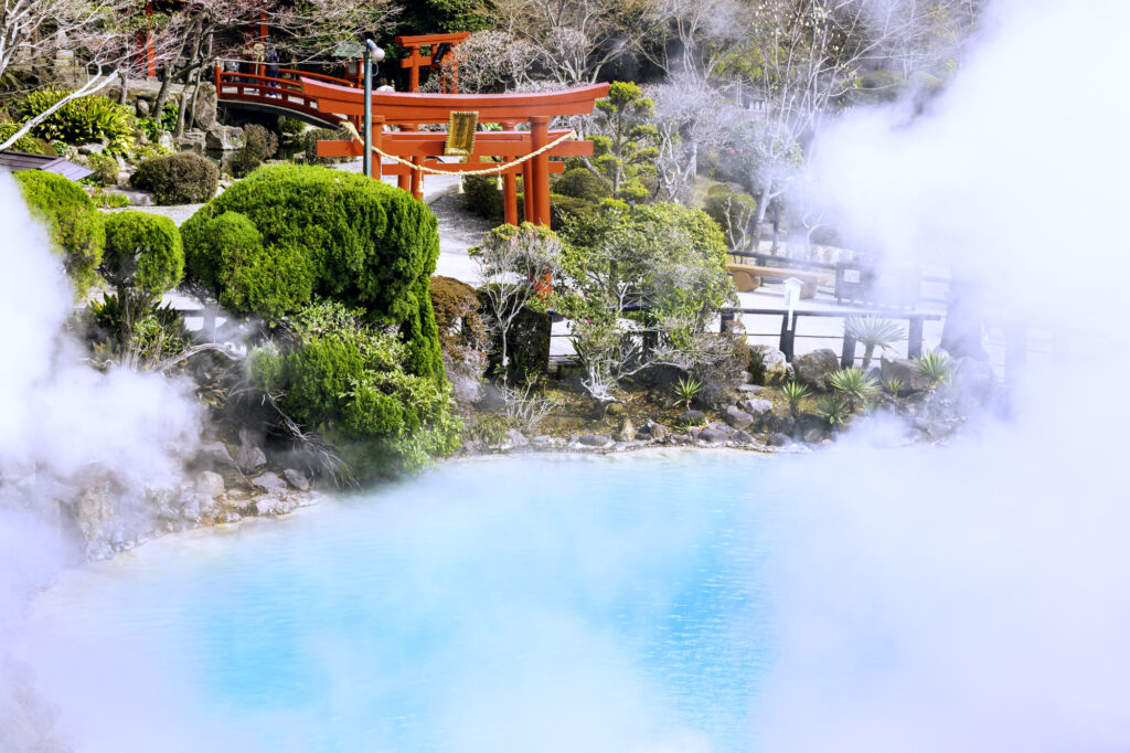 Beppu near a famou jigokudani ("hell valleu") in Ōita Prefecture