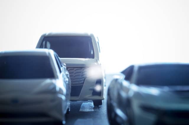 Cars driving