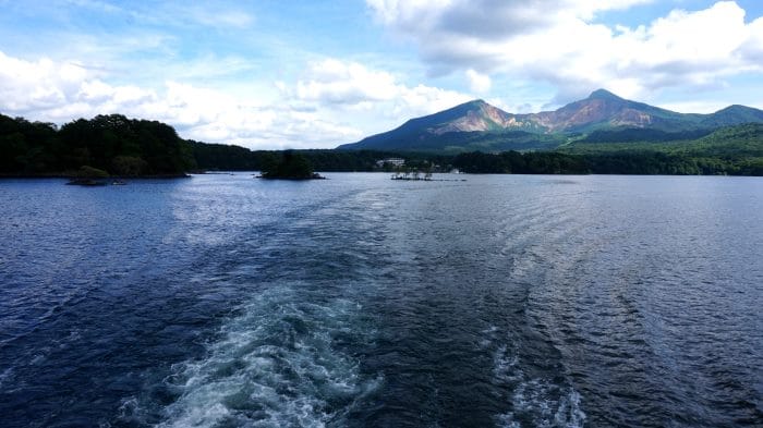 Mt. Bandai seen from Hibara