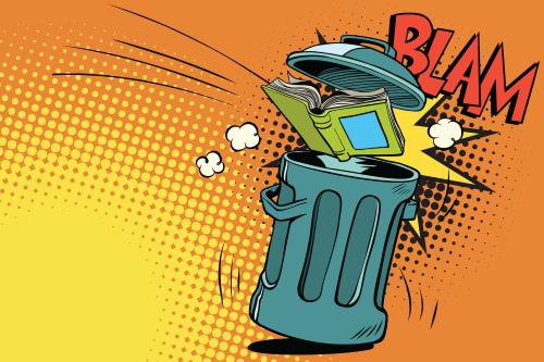 Book in garbage