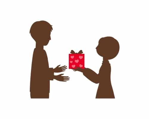 Giving chocolates