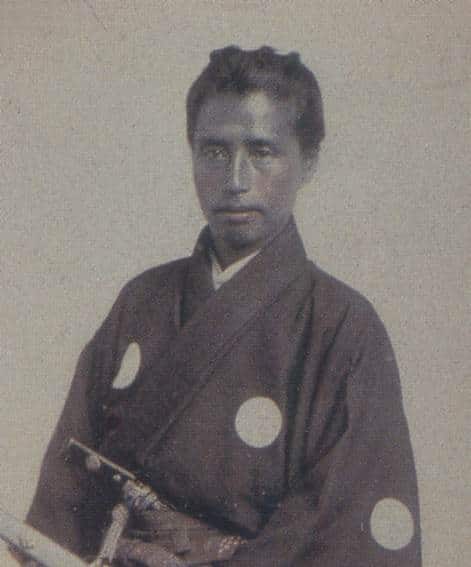 A lithograph of Katsu Kaishu taken in San Francisco in 1860. 