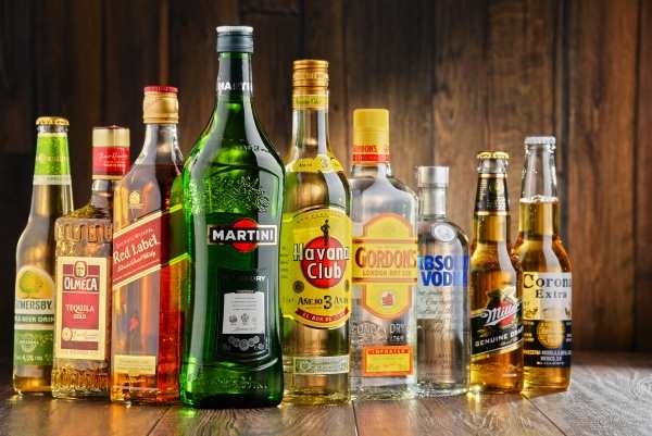 Liquor bottles