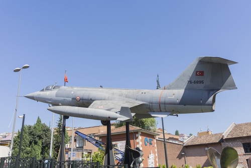 A Lockheed F-104 fighter. Mishima would learn to fly the plane through training he received from Japan's Self Defense Forces.
