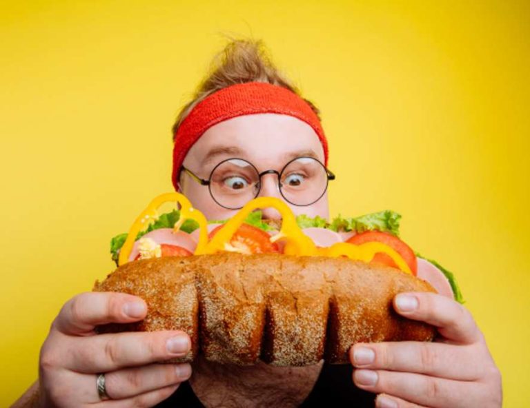 Man with sandwich