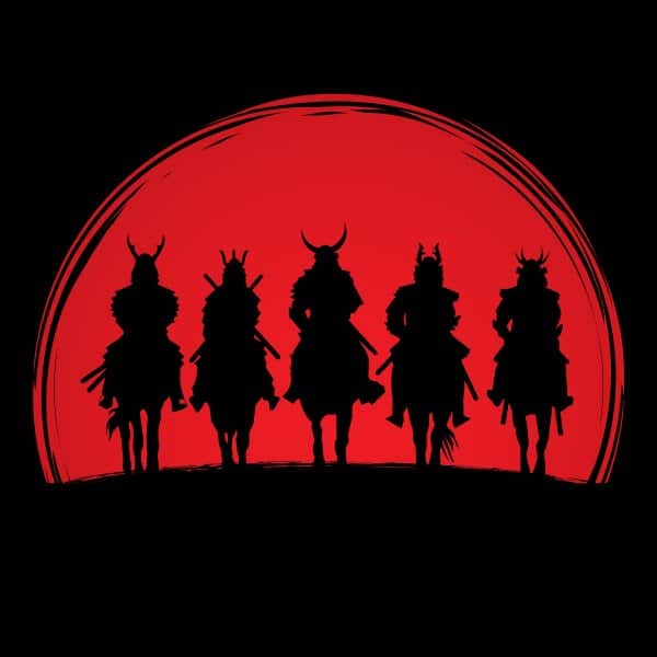 Samurai on horses