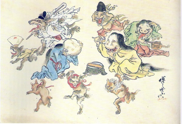 Hyakki yagyou: Yokai and oni frolicking