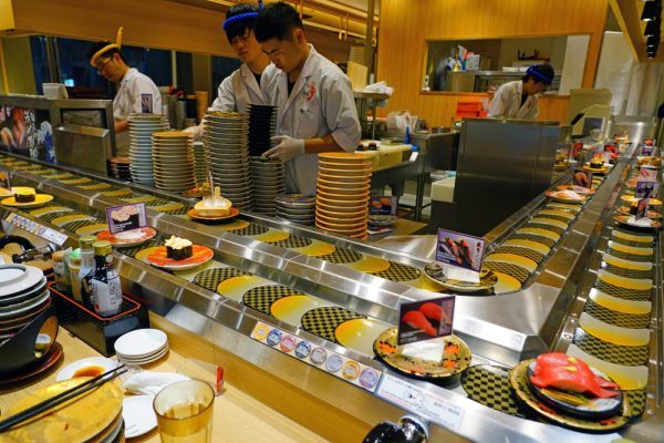 Conveyor belt sushi restaurant