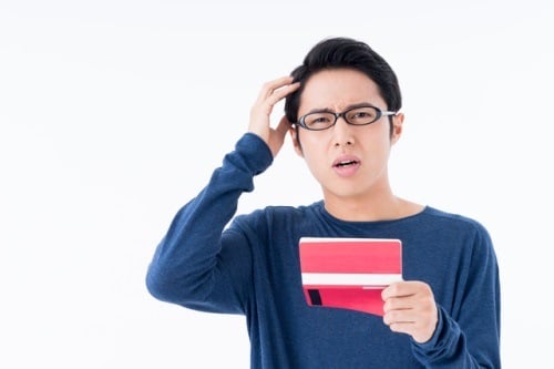 Man worrying over money