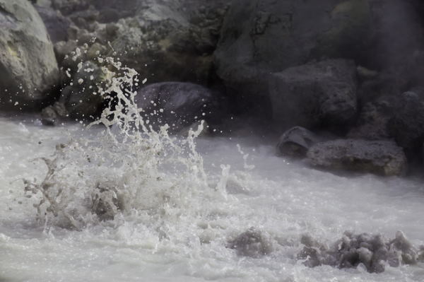 Jigokudani: The bubbling pools of Unzen.