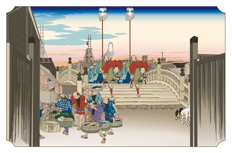 Utagawa Hiroshige's Nihonbashi