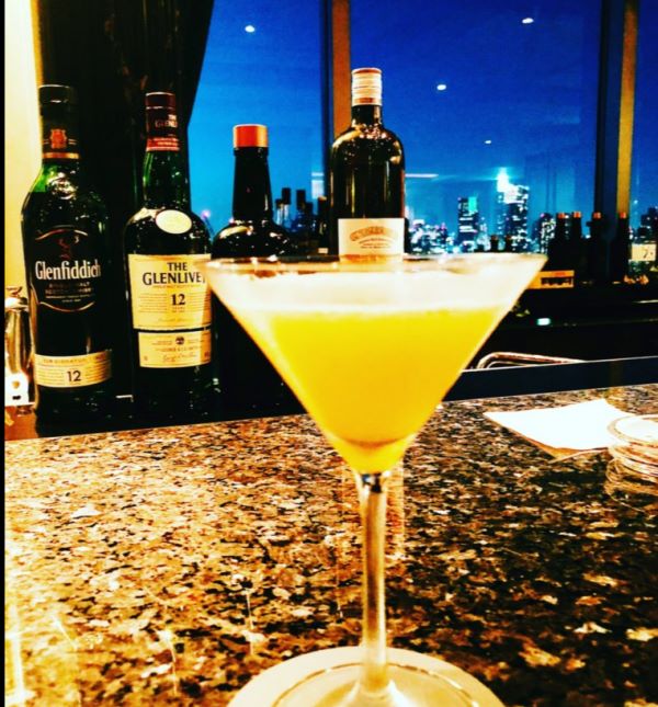 Sake cocktail at The Compass Rose, Westin Ebisu, Tokyo. 
