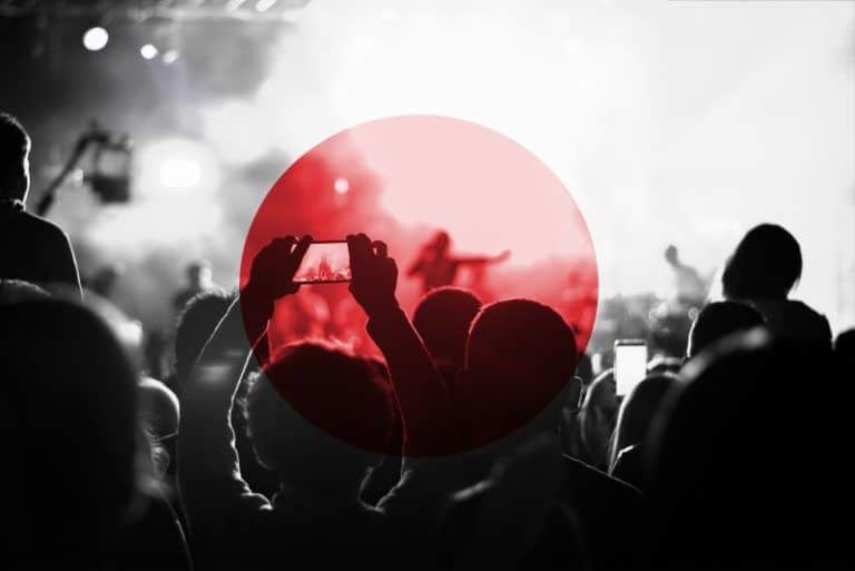 Concert with japan flag