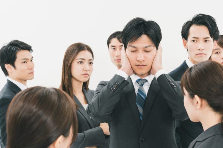 Man refusing to hear something