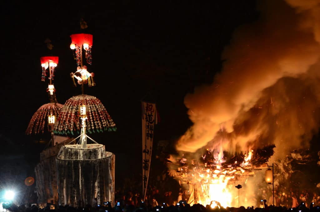 Dosojin Fire Festival at Nozawa Onsen, Nagano.