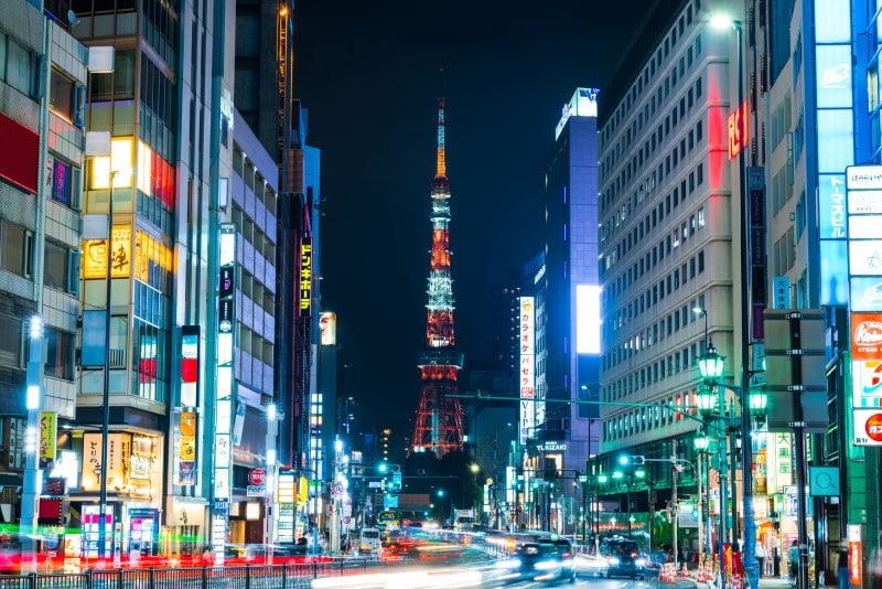 Roppongi - view of Tokyo Tower