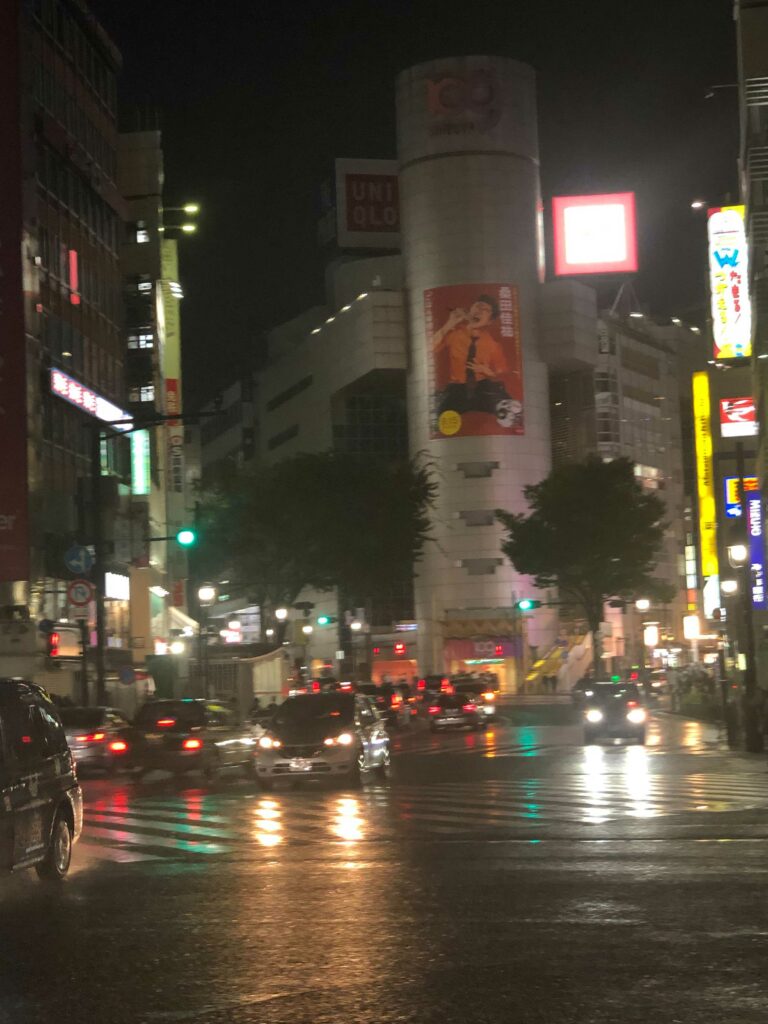 A darkened Shibuya, taken by the author on a recent walk 