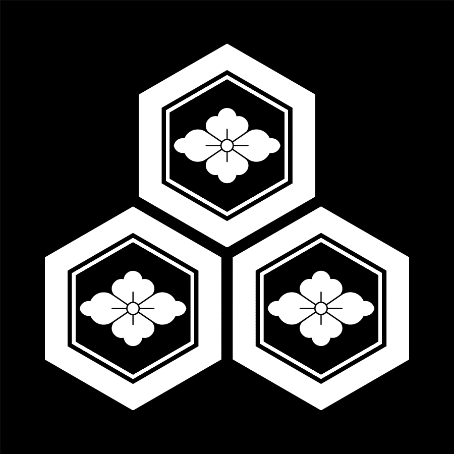 The crest of the samurai lords of Nikaido, the family into which Lady Onami married.