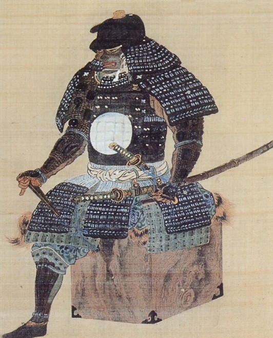 Satake Yoshinobu, depicted in full armor. Lady Onami lived with him after she was deposed.