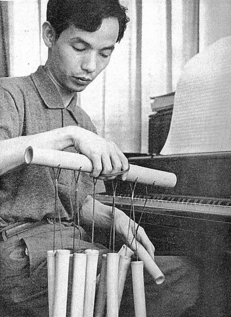 Takemitsu Toru engineered Kwaidan's unique and unsettling soundscapes.