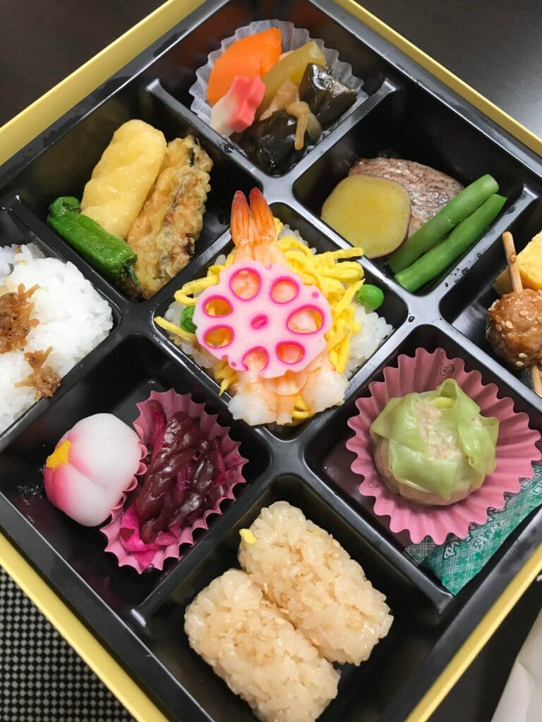 A meal served at a Japanese government quarantine location.