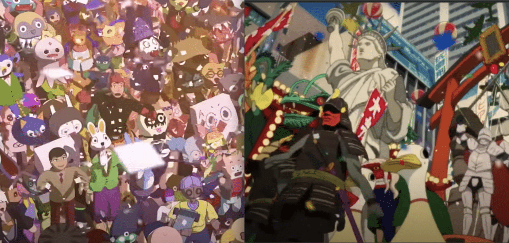Surreal imagery in Belle and in Kon Satoshi's Paprika.