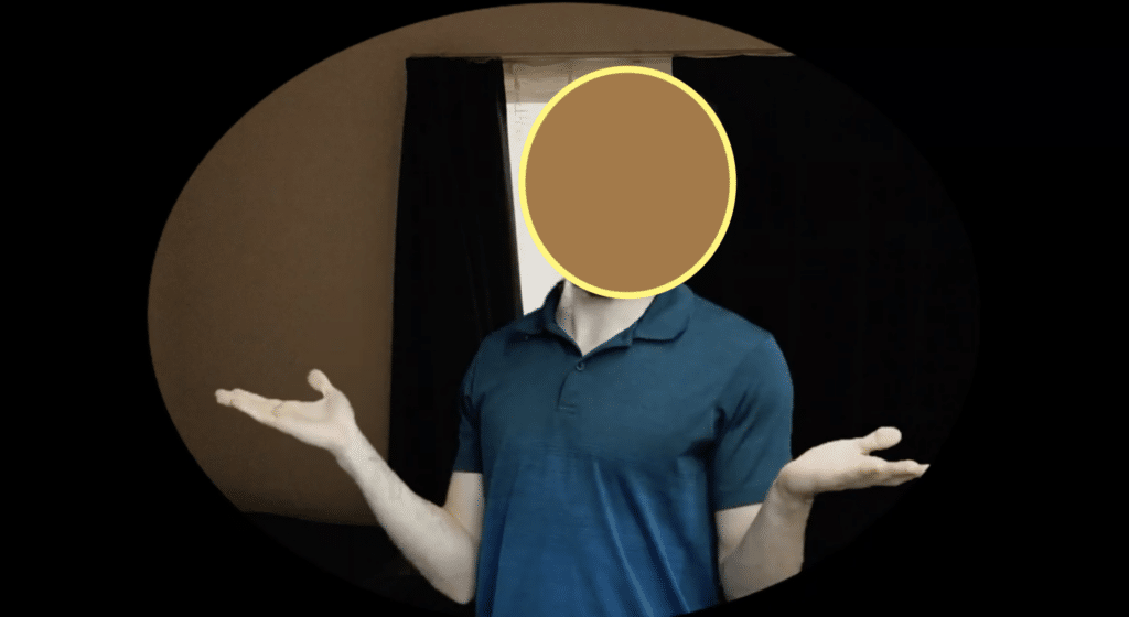 An actor portrays a loutish ALT in the interac training video.