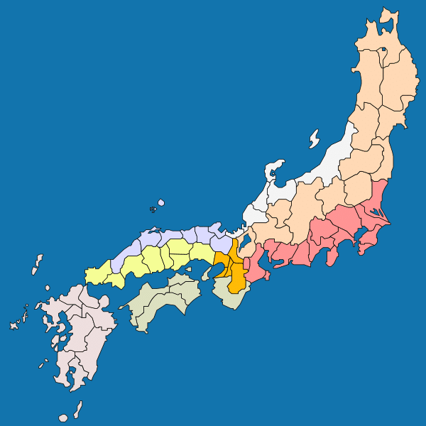 image of Japanese regions under ritsuryo system