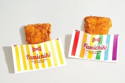 Family Mart's LGBT-supporting fried chicken packaging.