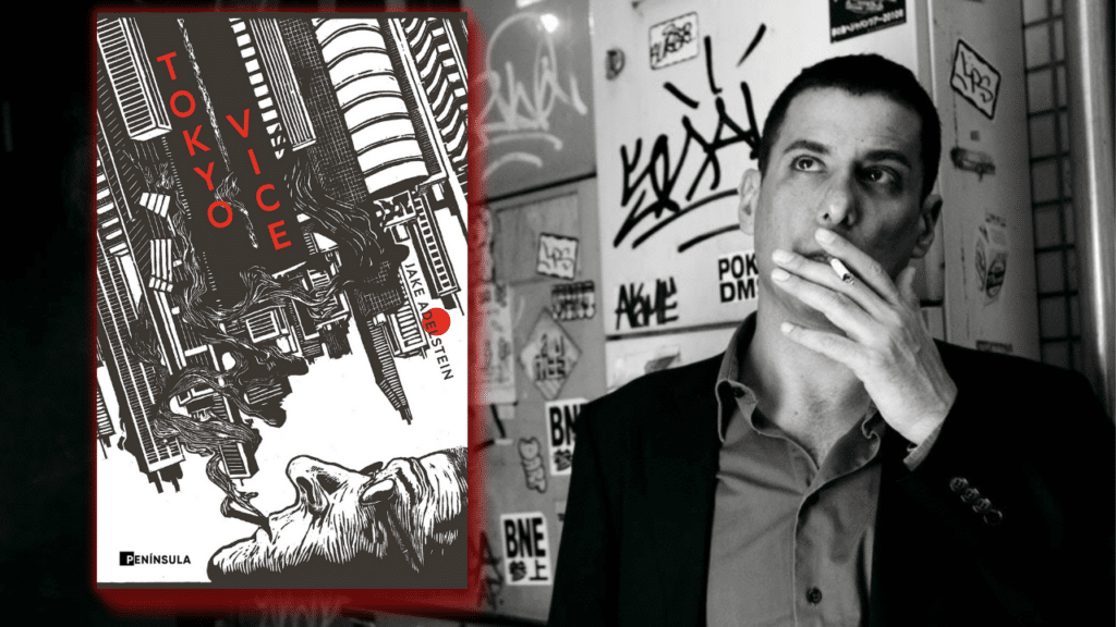 Jake Adelstein and the French cover of Tokyo Vice.