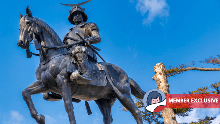 The equestrian statue of Date Masamune in Sendai.