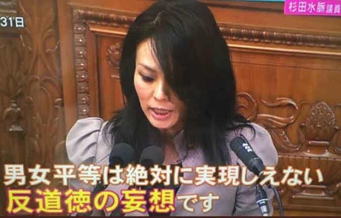Sugita Mio at the National Diet.