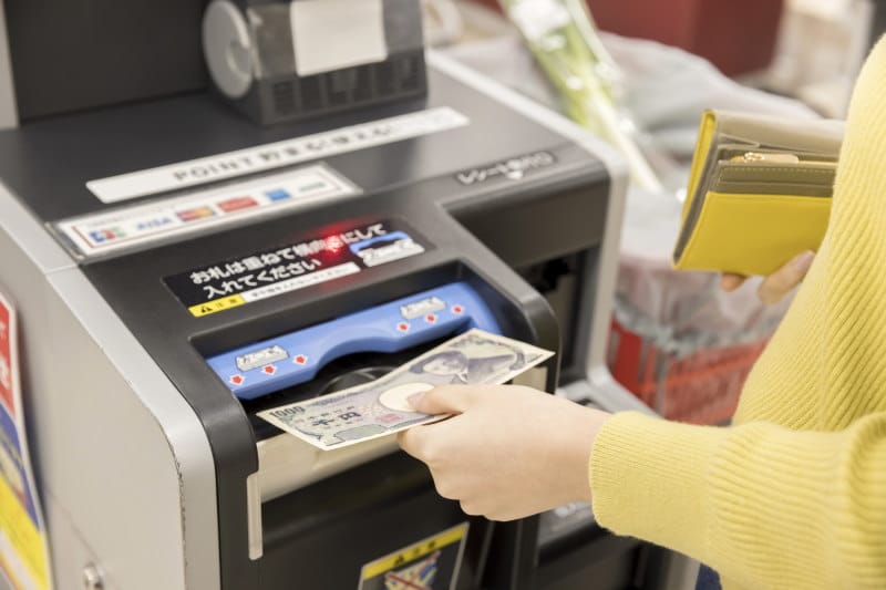 conbini (convenience store) self checkout register
