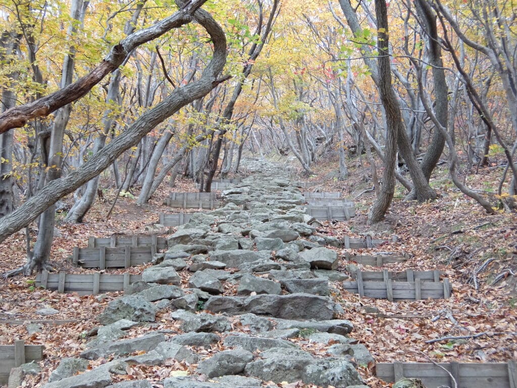 Akagami shrine stone steps