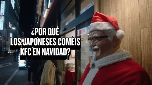 SPain KFC explanation of Christmas in Japan