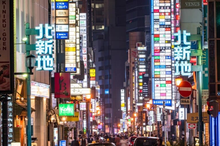 Japan night life scene