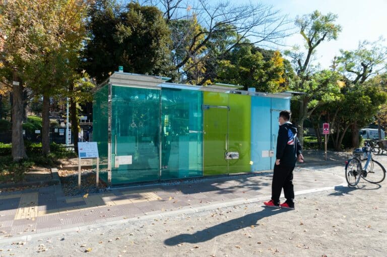 Shibuya transparent toilet