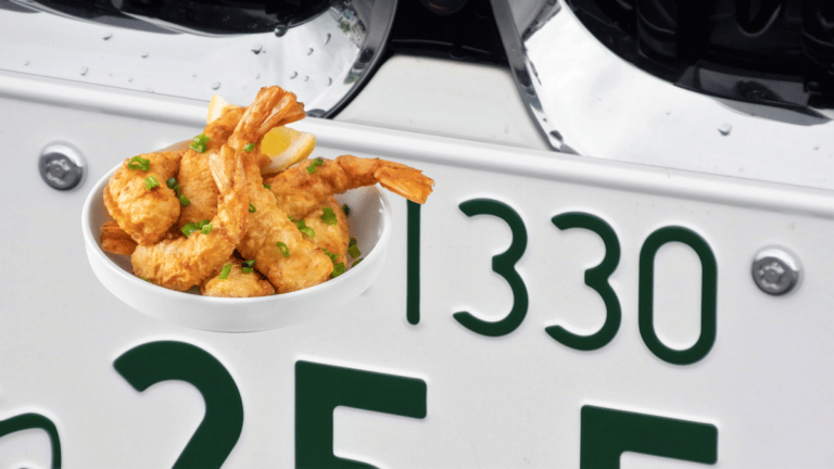 Tempura on a license plate