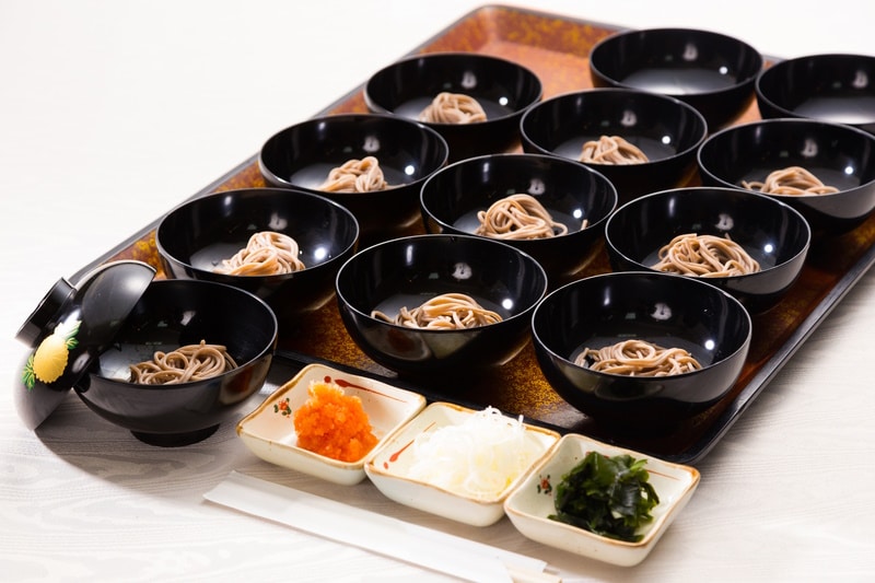 Wanko soba, a staple of Morioka in Iwate Prefecture
