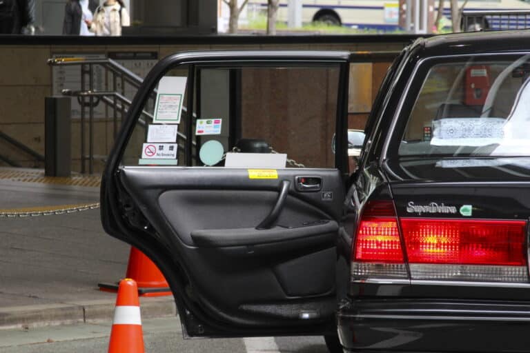 Open taxi door