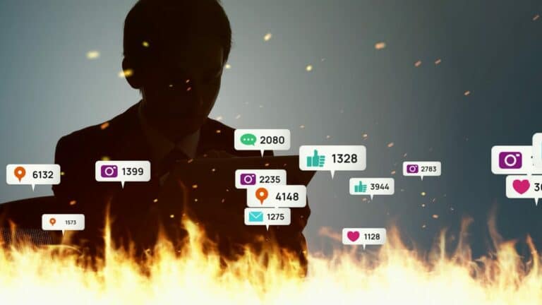 Man getting flamed on social media