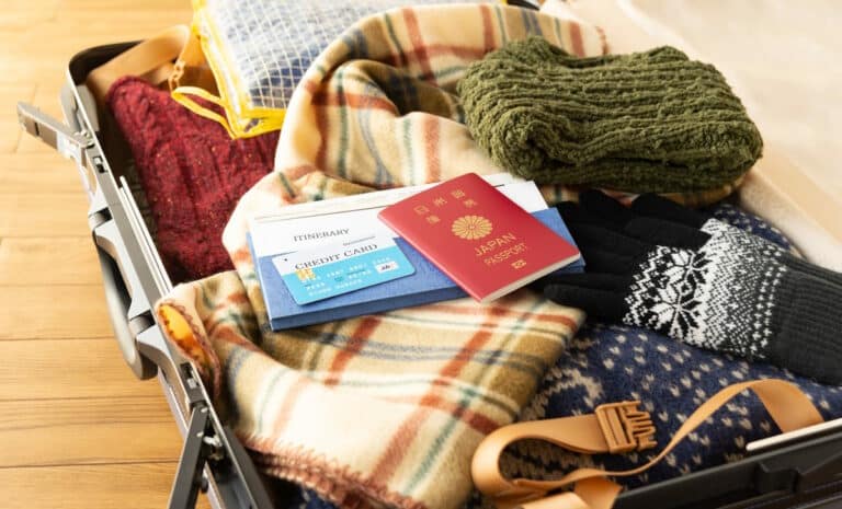 Passport and luggage