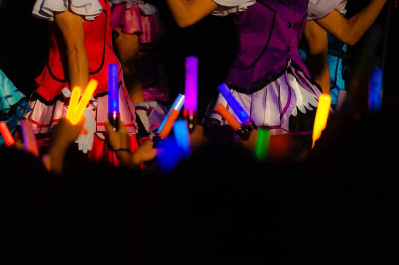 Idols performing onstage