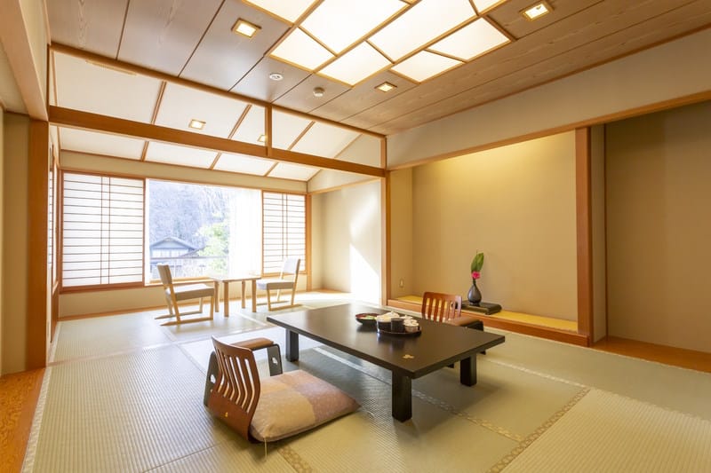 Traditional country-style ryokan Japanese room