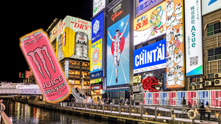 Monster energy drink - large boy arrives in Japan
