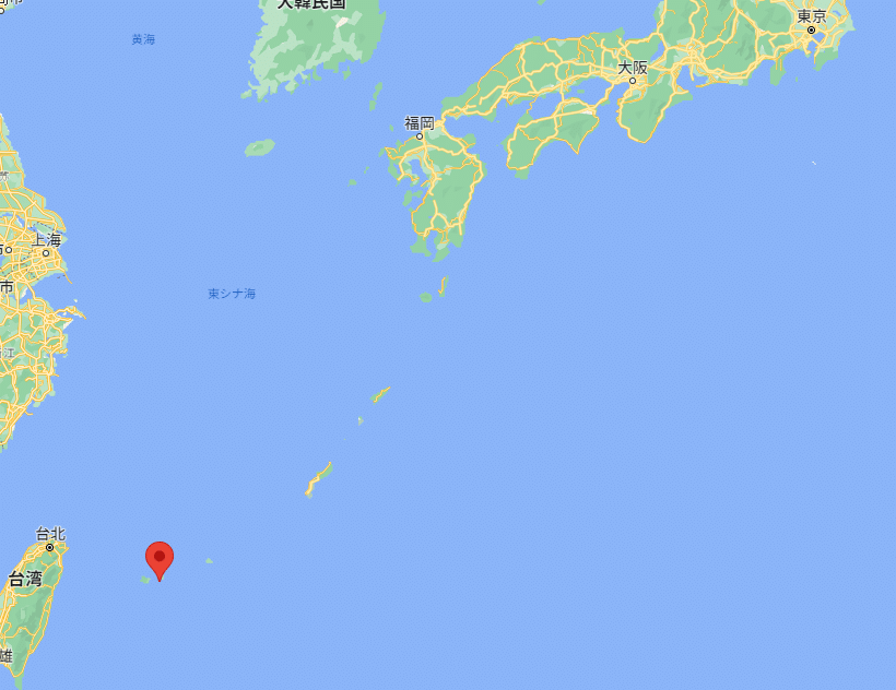 The location of the Docomo Yaeyama store on Ishigakijima, Okinawa Prefecture. The mainland Japanese islands of Kyushu and Honshu are in the upper right.
