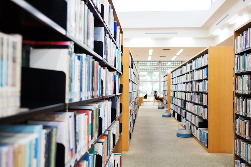 Library full of books (sentence mining article)