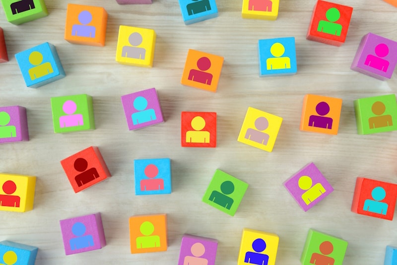 Diversity - picture of people blocks of different colors