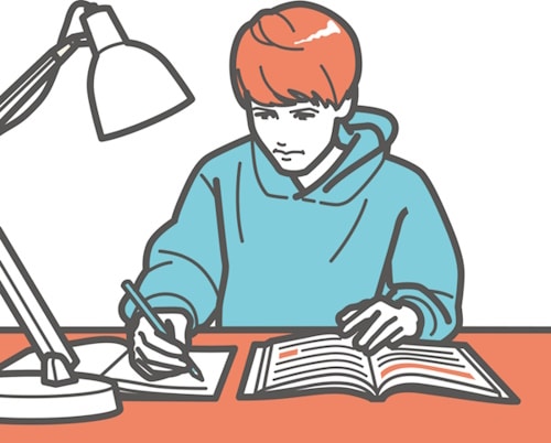Person studying
